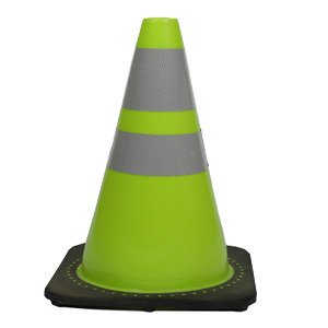 Lime Green Traffic Cone With or Without Reflective Collars